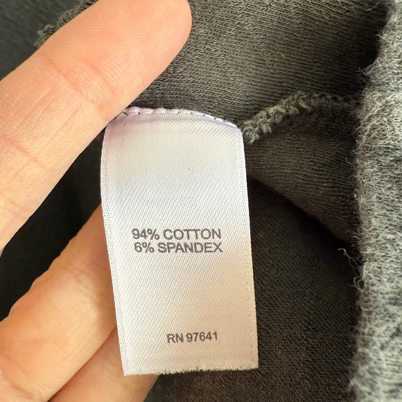 PURE JILL Charcoal Gray Quilted Cozy Casual Ladies Long Sleeve Pullover, L - Picture 5 of 5